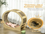 Cat Wheel with Brake, Scratching Pads - Oak Tone T3398P349958