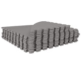 Pool Ground Mat 16 pcs 235 cm Round EVA Foam Grey 42042634