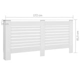 ZNTS Radiator Covers 2 pcs White 172x19x81.5 cm MDF 3051376