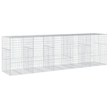 Gabion Basket with Cover 500x100x150 cm Galvanised Iron 3295217