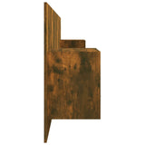 Bed Headboard with Cabinets Smoked Oak Engineered Wood 3115721