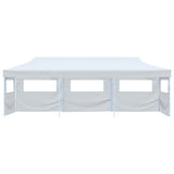 Folding Pop-up Party Tent with 5 Sidewalls 3x9 m White 48873