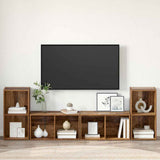 TV Cabinet Set 4 pcs Old Wood 37 x 37 x 72 cm Engineered Wood 3393528