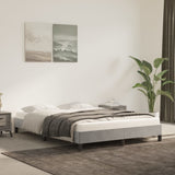 Bed Frame without Mattress Light Grey 135x190 cm Double Double Velvet 349848