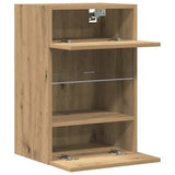 Wall Cabinets with LED Lights for TV 2 pcs Artisan Oak 40x30x60,5 cm 857681