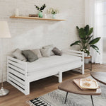 ZNTS Pull-out Day Bed without Mattress White 2xcm 806966
