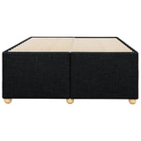 ZNTS Bed Frame without Mattress Black 120x190 cm Small Double Fabric 3284717