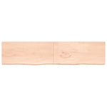 ZNTS Wall Shelf 220x50x cm Untreated Solid Wood Oak 363616