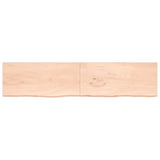 ZNTS Wall Shelf 220x50x cm Untreated Solid Wood Oak 363616