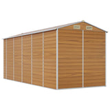 Garden Shed Light Brown Galvanised Steel 191x470x198 cm 3188279