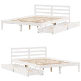Bed Frame without Mattress White 140x190 cm Solid Wood Pine 3301533