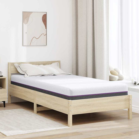 Mattress White and Grey 100 x 200 cm Memory Foam 4106327