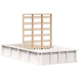 Bed Frame White 100 x 200 cm Solid Pine Wood 3385731