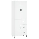 Highboard White 69.5x34x180 cm Engineered Wood 3195915