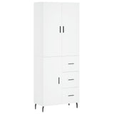 Highboard White 69.5x34x180 cm Engineered Wood 3195915