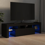 ZNTS TV Cabinet with LED Lights Black 140x36.5x40 cm 804365