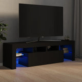 ZNTS TV Cabinet with LED Lights Black 140x36.5x40 cm 804365