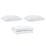 Duvet with Pillow 3 pcs White Microfibre 3377447