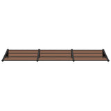 Door Canopy Black 297.5x90 cm Polycarbonate 153701