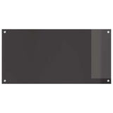 Kitchen Backsplash 2 pcs Dark Grey 100 x 50 cm Tempered Glass 3415468