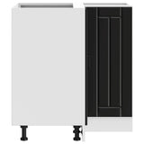 Kitchen Corner Base Cabinet Lucca Black Engineered Wood 853748