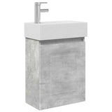 Bathroom Vanity Unit with Tap Concrete Grey 45.5 x 22.5 x 84 cm 889464