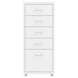 Mobile File Cabinet White 28x41x69 cm Metal 335913