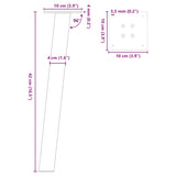 Coffee Table Legs 4 pcs White 42 cm Steel 4012489