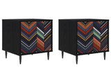 Bedside Cabinet OMMEN 2 pcs Black Oak 36 x 33 x 51 cm 8007250