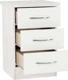 ZNTS Nevada 3 Drawer Bedside 100-103-059