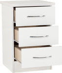 ZNTS Nevada 3 Drawer Bedside 100-103-059