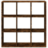 Room Divider Bookcase Smoked Oak 102x29x103.5 cm Engineered Wood 858043
