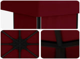 Gazebo 4 x 3 m Burgundy Polyester and Steel 190 gsm 900383