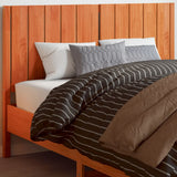 Headboard Wax Brown 135 cm Solid Wood Pine 844343