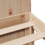 ZNTS Bookcase Bed without Mattress 120x200cm Solid Wood Pine 3322708