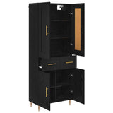 Highboard Black Oak 69.5 x 34 x 180 cm Engineered Wood 3416086
