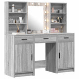 Dressing Table Set with Shelf 3 pcs Grey Sonoma Engineered Wood 3334295