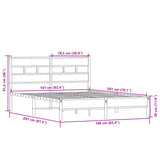 Bed Frame without Mattress Sonoma Oak 160x200 cm Engineered Wood 4017257
