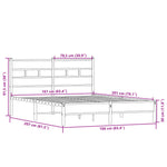 Bed Frame without Mattress Sonoma Oak 160x200 cm Engineered Wood 4017257