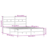 Bed Frame without Mattress Sonoma Oak 160x200 cm Engineered Wood 4017257