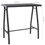 5 Piece Garden Bar Set Black and Grey 3073577