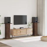 Speaker Stands 2 pcs Brown Oak 30x30x95 cm Engineered Wood 852678