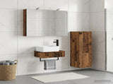Bathroom Cabinet Set 4 pcs Old Wood Engineered Wood 3407389