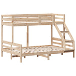 ZNTS Bunk Bed without Mattress 80x200/140x200 cm Solid Wood 3207181