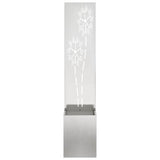 Garden Privacy Screen Floral Sliver 32 x 150 cm Stainless steel 876368