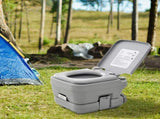 10L Portable Travel Toilet Outdoor Camping Picnic with 2 Detachable Tanks & Push-button Operation, T3398P347582