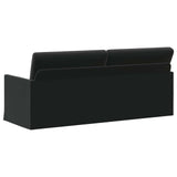 3 Seater Sofa Black 190 x 81 x 82 cm Velvet 42041126