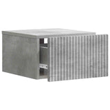 Wall-Mounted Bedside Cabinet with Drawer 2 pcs Concrete Grey 898432