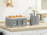 Electric Stainless Steel Kettle and Toaster Set, 3000W 1.7L UK Strix Thermostat Fast Boil Kettle w/ T3398P378836