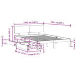 Bed Frame with Drawers without Mattress White 135x190 cm Double 3301975